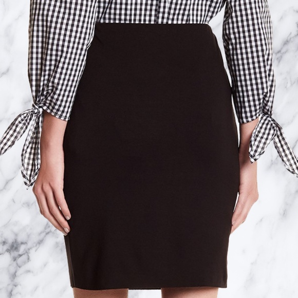 Vince Camuto Rich Black Above-the-Knee Skirt - Picture 2 of 8